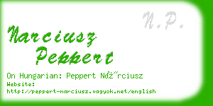 narciusz peppert business card